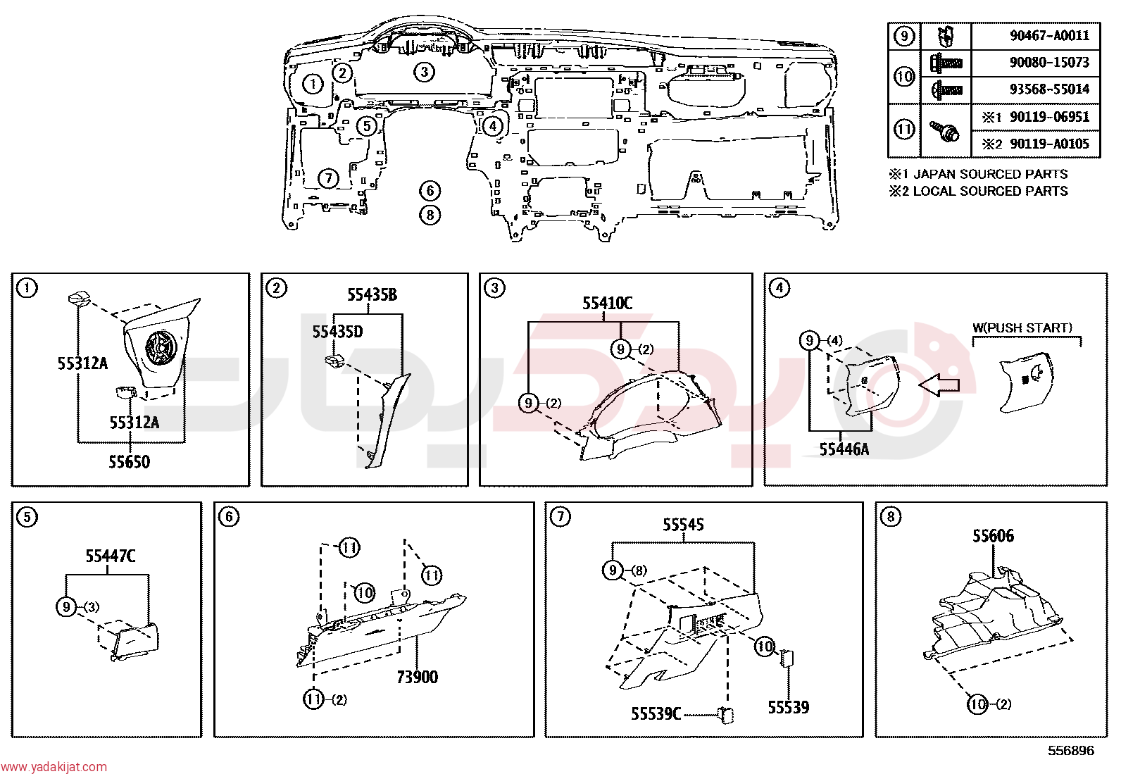 REGISTER ASSY, INSTRUMENT PANEL, NO.1 | 5565002670C6